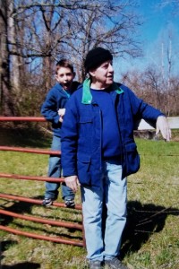 Luke Casady and his grandfather, James Kruse, on their family’s old land in 2008.