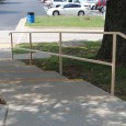 After a slipping incident involving a Crowder employee during one of last winter's storms, a new safety upgrade is now featured at one of the heaviest populated entrances on the Neosho campus.