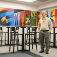 The mural titled, “Plan, Lean, Care, Create, Serve,” was a student project lead by Allen Bishop, a recently retired art instructor, and designed by the fall 2015 and spring 2016 semester students.
