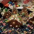 Making the houses wasn’t too hard, mostly because I put my fiancé, Nick, in charge of the frosting and I just put the pieces together. We did have to do some emergency repairs when I pressed the pieces together too hard, though.